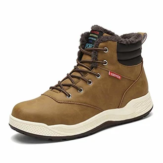 Dannto Herren Schneestiefel Warm Gefütterte Outdoor Winterstiefel Wanderschuhe