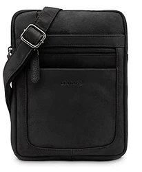 LEABAGS Detroit Umhängetasche Schwarz