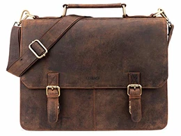Gainsville Aktentasche l Laptoptasche 15 Zoll Ledertasche im Vintage Look l 29x11x30 cm