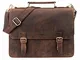 LEABAGS Gainsville Aktentasche l Laptoptasche 15 Zoll Ledertasche im Vintage Look l 29x11x30 cm