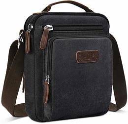 Umhängetasche Schultertasche für Herren, Damen und Jungen, Kuriertasche aus Canvas, Herrentasche für Tablet, Messenger Bag für Tägliches Leben Reise