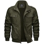 MAGCOMSEN Herren Cargo Jacke Outdoor Stehkragen Feldjacke Armeegrün