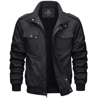 MAGCOMSEN Herren Cargo Jacke Outdoor Stehkragen Feldjacke MAGCOMSEN Herren Cargo Jacke Outdoor Stehkragen Feldjacke