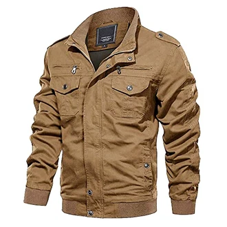 MAGCOMSEN Herren Militär Übergangsjacke Tactical Stil Khaki MAGCOMSEN Herren Militär Übergangsjacke Tactical Stil Khaki