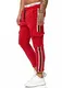 OneRedox Herren   Jogginghose   Trainingshose   Sport Fitness   Gym   Training   Slim Fit   Sweatpants Streifen   Jogging-Hose   Stripe Pants   Modell 1224 Rot L