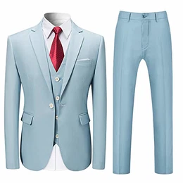 Anzug Herren Anzug Slim Fit 3 Teilig Herrenanzug 3-Teilig Anzüge Herren Modern Sakko für Business Hochzeit