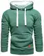 Amaci&Sons Herren Basic Kontrast Kapuzenpullover Sweatjacke Pullover Hoodie Sweatshirt 1-04027 Grün M