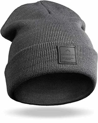 Grin&Bear Unisex Streetwear Mütze Beanie M65 anthrazit (M65)