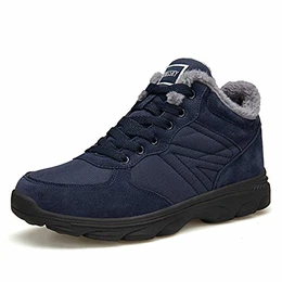 Winterschuhe Herren Damen Schneestiefel Baumwollschuhe Winterstiefel Stiefeletten Warme Stiefel(6919-Blue43)