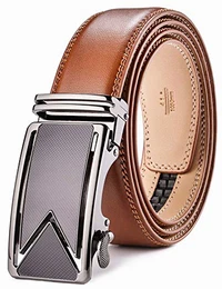 WETOPER Herren Gürtel Ratsche Automatik Gürtel für Männer 35mm Breit Ledergürtel, Type:17, Länge 130cm Geeignet für 28-45 taille