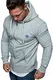 Amaci&Sons Herren Zipper Kapuzenpullover Sweatjacke Pullover Hoodie Sweatshirt 1-04029 Hellgrau L