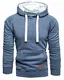 Amaci&Sons Herren Basic Kontrast Kapuzenpullover Sweatjacke Pullover Hoodie Sweatshirt 1-04027 Blau M
