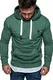 Amaci&Sons Herren Basic Logo Kapuzenpullover Sweatjacke Pullover Hoodie Sweatshirt 1-04028 Grün M