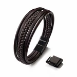 SERASAR Herren Lederarmband Braun