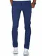 Amaci&Sons Herren Slim Fit Stretch Chino Hose Jeans 7100 Blau W30/L32