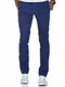 Amaci&Sons Herren Slim Fit Stretch Chino Hose Jeans 7010-09 Blau W31/L32