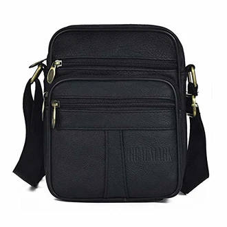 Realmark Umhängetasche Herren Messenger Business Schwarz