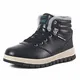 IceUnicorn Herren Winterschuhe Warme Schneestiefel Gefüttert Outdoor rutschfeste Stiefel Arbeitsstiefel Wasserdicht Trekking Wanderstiefel(Schwarz, 43EU)
