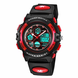 Digital Uhren für Kinder Jungen-Wasserdicht Sport Outdoor Silikon Armbanduhr-Alarm/Stoppuhr/Datum