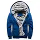 MRULIC Herren Hoodie Pullover Winter Warme Fleece Jacke Zipper Sweater Jacke Outwear Mantel RH-054(Blau,EU-44/CN-L)