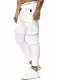 OneRedox Herren Jogging Hose Jogger Streetwear Sporthose Modell 1214 Weiss L
