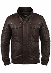 !Solid Herren Lederjacke Style Camash (5066) Brown (5066)