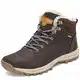Pastaza Gefüttert Winterstiefel Wasserdicht Wanderschuhe Herren Warme Winterschuhe Männer rutschfest Outdoor Leder Boots Braun, 43