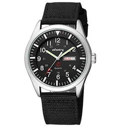 Armbanduhr Herren Uhr Wasserdicht Männer Uhren Militär Schwarz Herrenarmbanduhr Leuchtende Arbeitsuhr Tactical Watch Outdoor Leger Männeruhr mit Nylonband