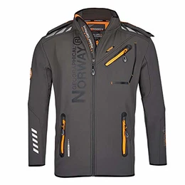 Geographical Norway Herren Softshell Jacke mit urbandreamz Beanie - RO Dunkelgrau -M