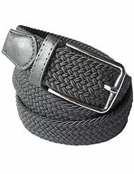 LisaModa Herren Stretch Flechtgürtel LM1000 Anthrazit