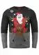 Blend Rudolph Herren Strickpullover Weihnachtspullover Mit Rundhalsausschnitt, Größe:M, Farbe:Charcoal/Santa (70821)