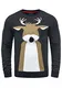 Blend Rudolph Herren Strickpullover Weihnachtspullover Mit Rundhalsausschnitt, Größe:M, Farbe:Dark Navy/Nose (74677)