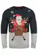 Blend Rudolph Herren Strickpullover Weihnachtspullover Mit Rundhalsausschnitt, Größe:M, Farbe:Dark Navy/Santa (74676)
