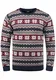 !Solid Winno Herren Weihnachtspullover Norweger-Pullover Winter Strickpullover Grobstrick Pullover mit Rundhalsausschnitt, Größe:M, Farbe:Insignia Blue (1991)