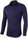 INFlATION Herren Hemd aus Bambusfaser umweltfreudlich Elastisch Slim Fit für Freizeit Business Hochzeit Reine Farbe Hemd Langarm,DE XXS (Etikette 38),Navy Blau