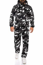Finchman Herren Jogging Anzug Trainingsanzug Sportanzug Finchsuit 1 FMJS135 Camo Grau