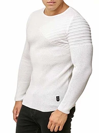 Red Bridge Herren Strickpullover Arrow Shoulder Pullover Weiß S