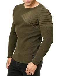 Red Bridge Herren Strickpullover Arrow Shoulder Pullover Khaki M