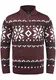 !Solid Norwin Herren Strickpullover Troyer Grobstrick Pullover mit Stehkragen, Größe:M, Farbe:Wine Red Melange (8985)