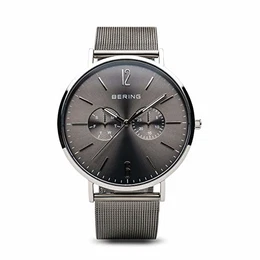 Herren Analog Quarz Classic Collection Armbanduhr mit Edelstahl Armband und Saphirglas 14240-308