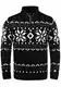 !Solid Norwin Herren Weihnachtspullover Norweger-Pullover Winter Strickpullover Troyer Grobstrick mit Stehkragen, Größe:M, Farbe:Black (9000)