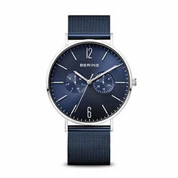 Herren Analog Quarz Classic Collection Armbanduhr mit Edelstahl Armband und Saphirglas 14240-303