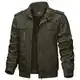 KEFITEVD Herbstjacke Herren Feldjacke Business Jacke Army Jacke Winter Herrenjacke Frühlingsjacke Kurz Parka Freizeitjacke Cargo Jacke Männer Vintage Grün S