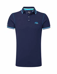 M.Conte Poloshirt Herren Kurzarm Romano Royal Blau/Navy Blau
