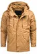 Indicode Herren Elmhurts Parka m. Kapuze & div. Taschen aus 100% Baumwolle   warme Winterjacke robuste Herrenjacke gefütterter Winterparka Dicke Lange Winter Jacke f. Männer Tobacco M
