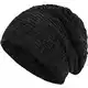 Compagno warm gefütterte Wintermütze Beanie Strickmütze Hat Herren Damen Mütze Haube Einheitsgröße, Farbe:Samt Schwarz
