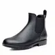 NEOKER Chelsea Gummistiefel Damen Herren Kurz Stiefeletten Regenstiefel Gartenarbeit Blockabsatz Wellington Boots Schwarz 43