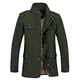 Ibaste Herren Mantel Winterjacke Herbst Kurz Herrenmantel Warm Modernas Lässig Wintermantel Chic Männer Nner Mantel Jacke Parka Trenchcoat Outerwear (Color : Armeegrün, Size : M)