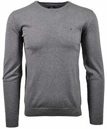 Herren Strickpullover Baumwolle/Kaschmir 4XL, Mittelgrau-015