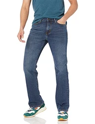 Amazon Essentials Herren Bootcut-Stretchjeans Gerade Geschnitten Grün